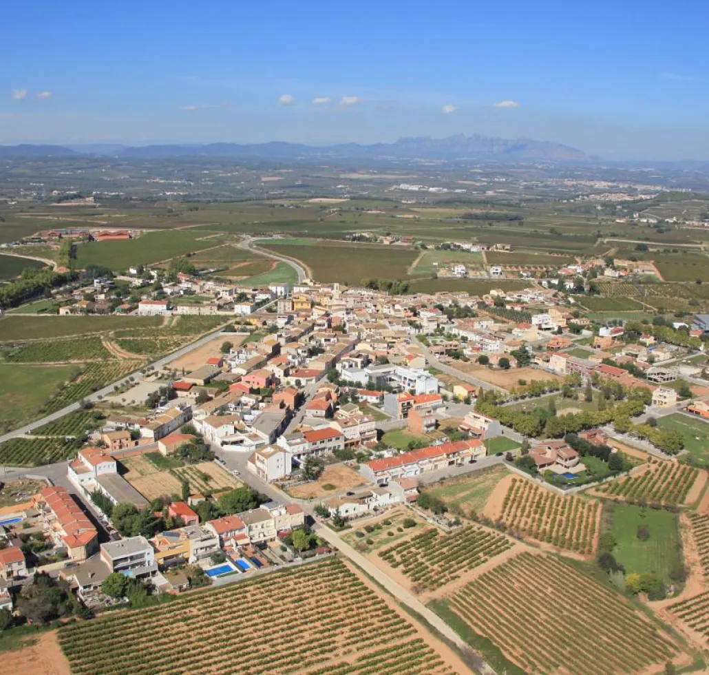 Vista aèria de Sant Cugat Sesgarrigues
